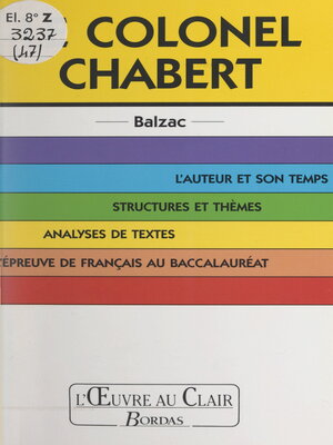 cover image of Le colonel Chabert, Balzac